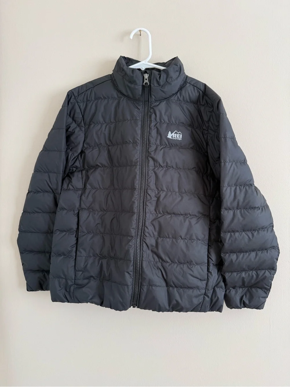 REI Kids Black Down Puffer Jacket Packable Medium